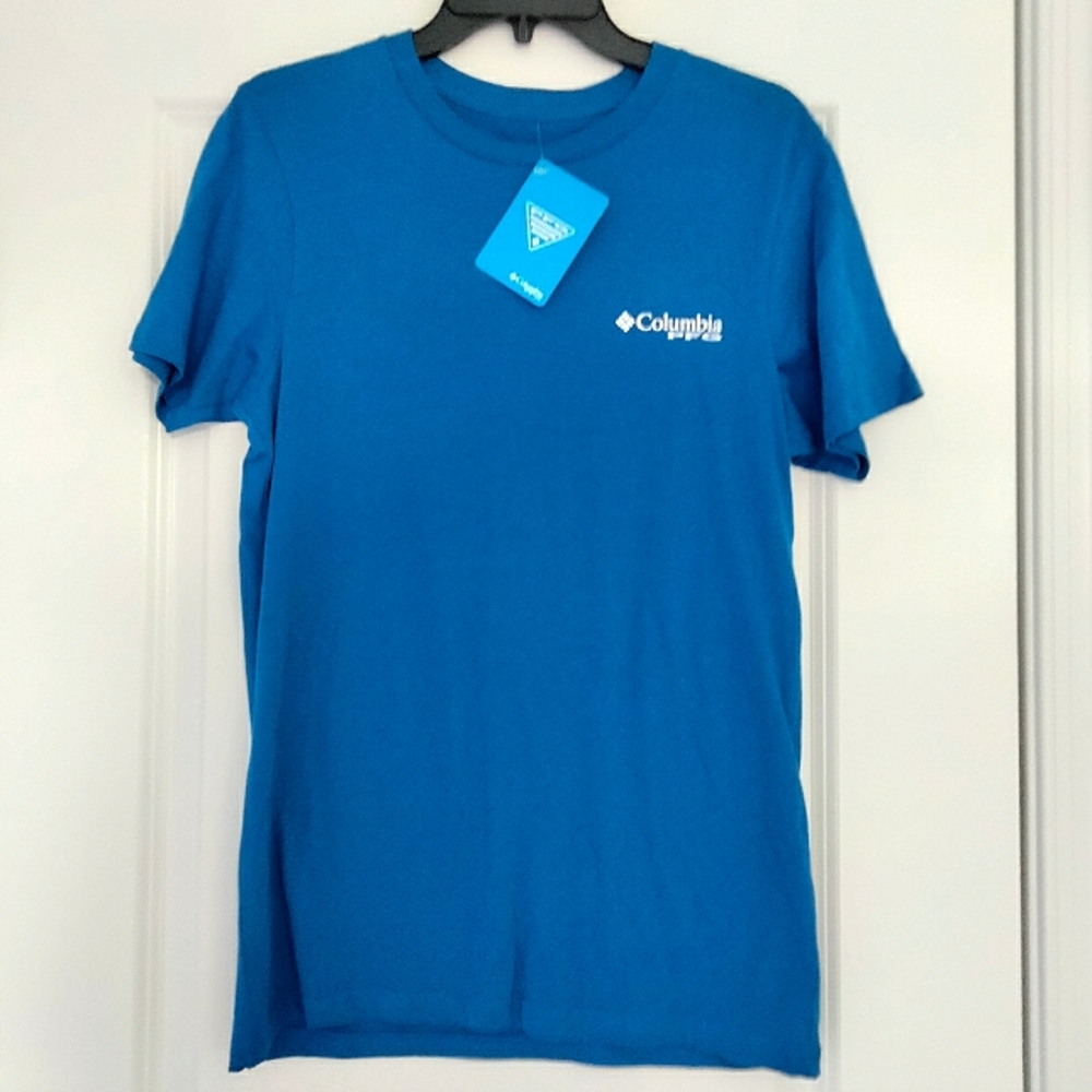 NWT Sz S Columbia PFG Blue T-Shirt